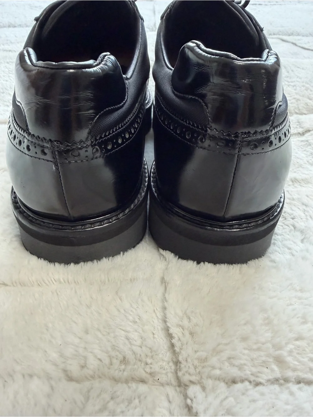 $1,150 Prada Men's Black Leather Platform Oxford Chunky Sole Brogues 11 12